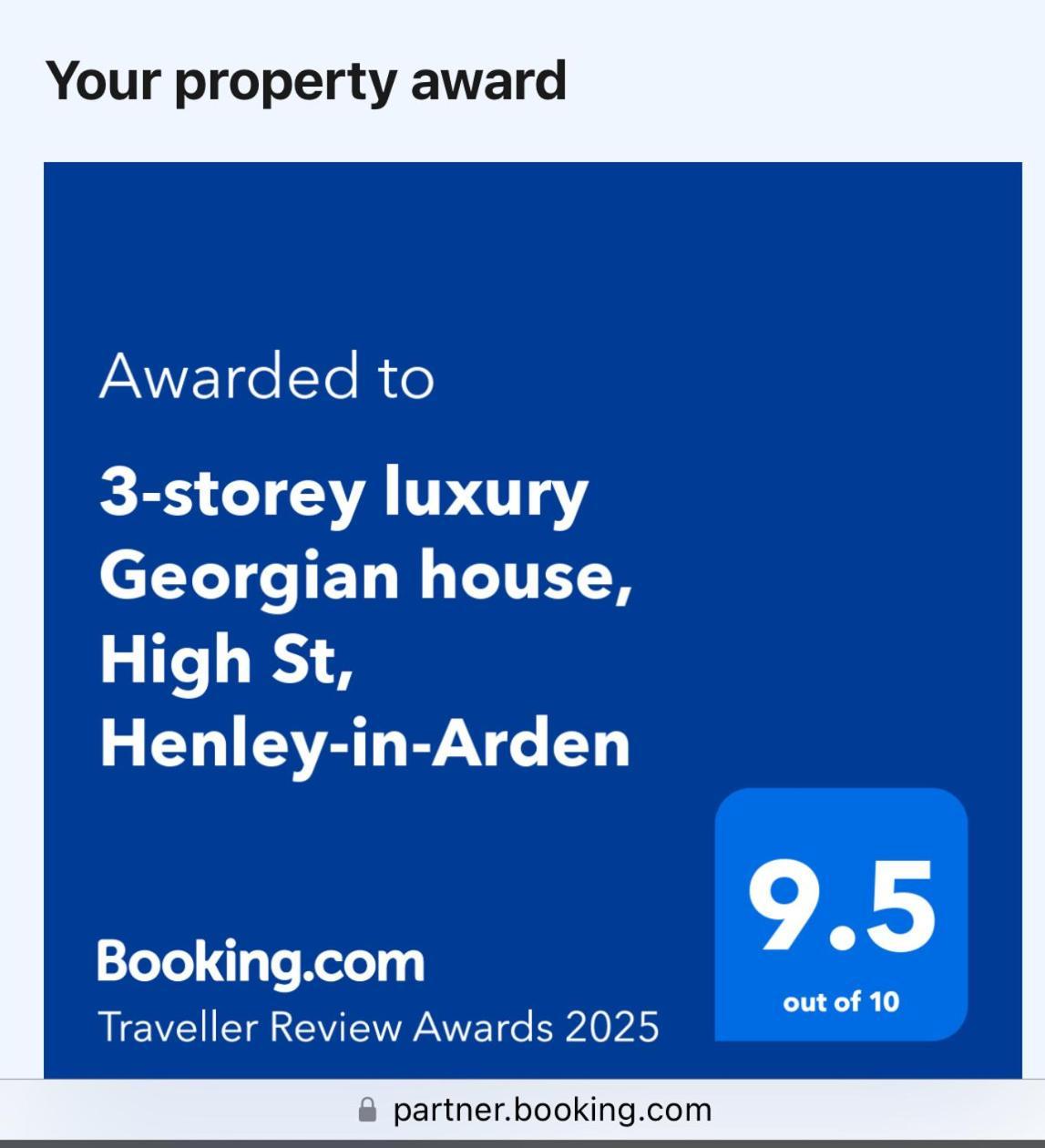 Entire Georgian Luxury Home - 3 Storey- High St Henley-In-Arden -Two Bedrooms-Sleeps 4 外观 照片